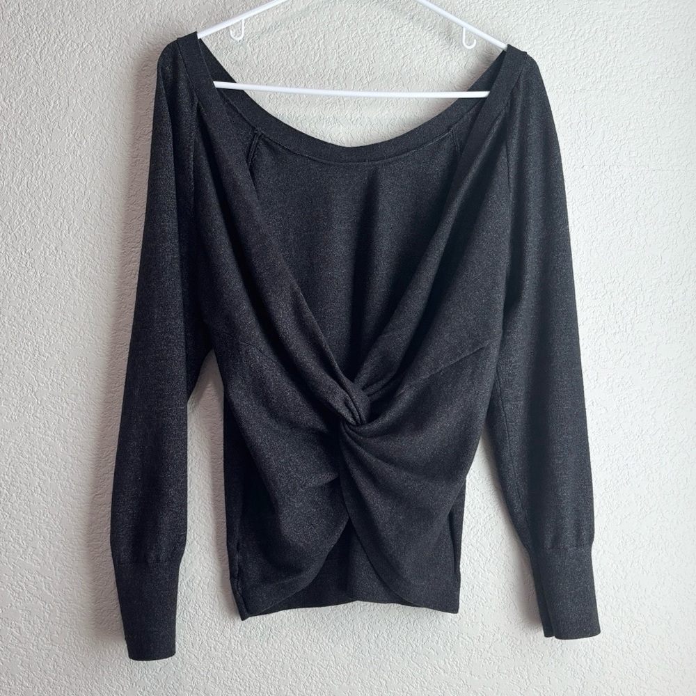 Victoria’s Secret Twist Back Gray Sweater Women’s Size Small